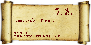 Tamaskó Maura névjegykártya